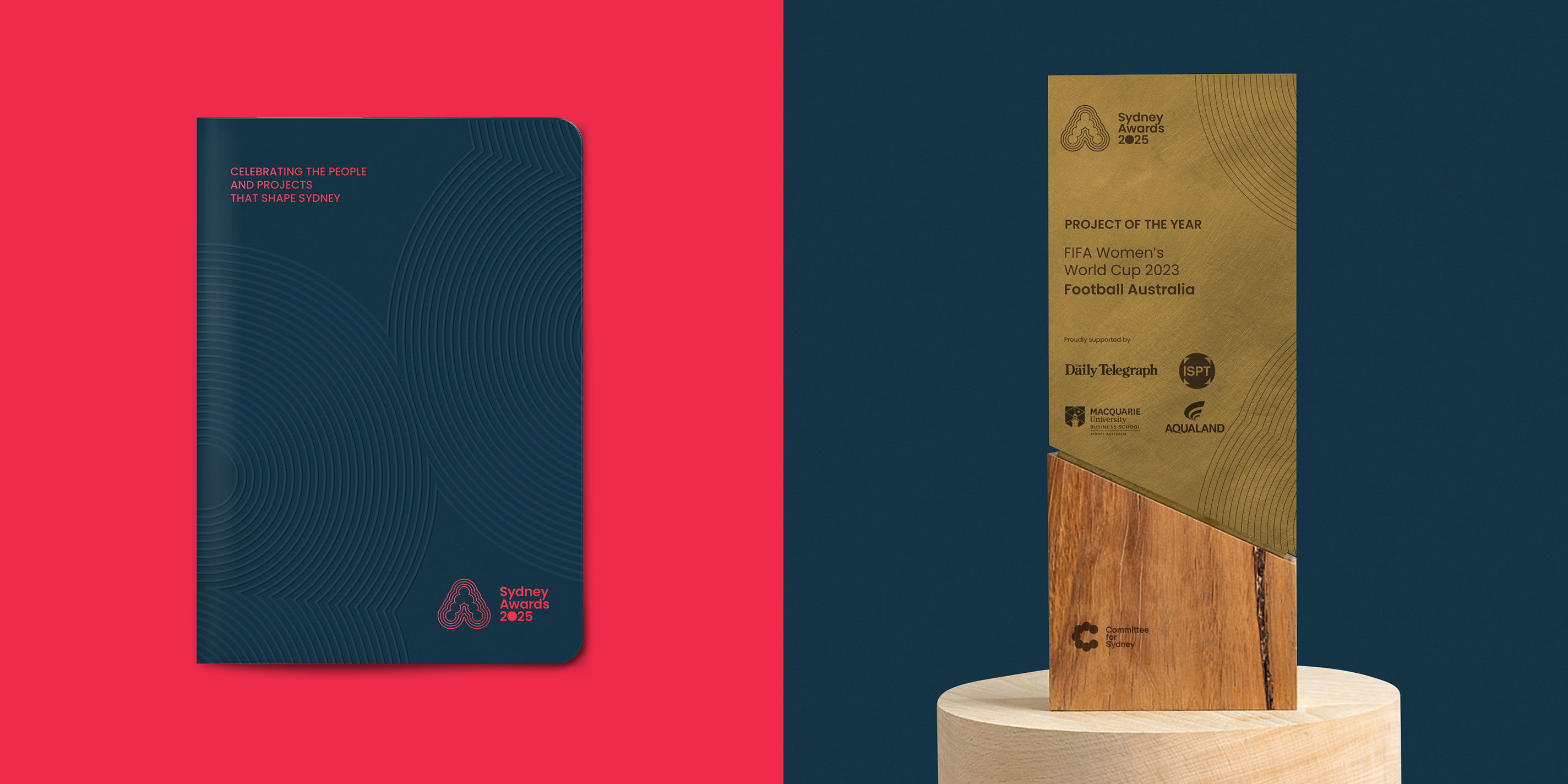 Awards booklet and awards trophy