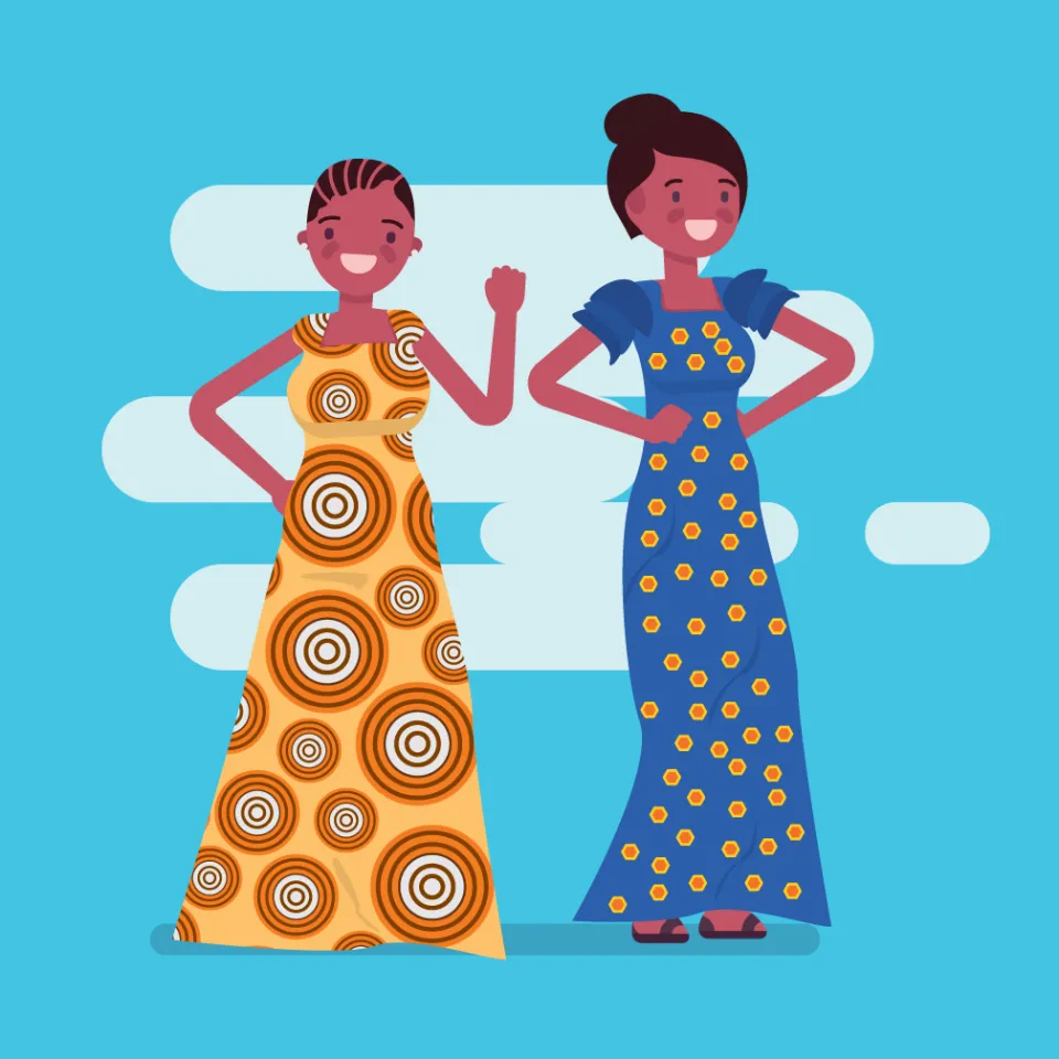 A custom illustration of Jolie and Julia, two JobActive users